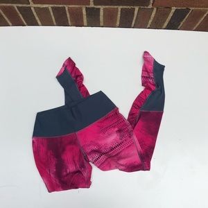 Nike Dri-Fit Pink and Gray Patterned Leggings M